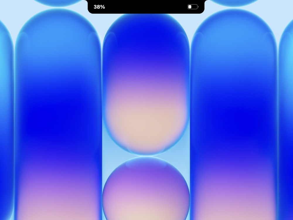 Battery level beside the notch